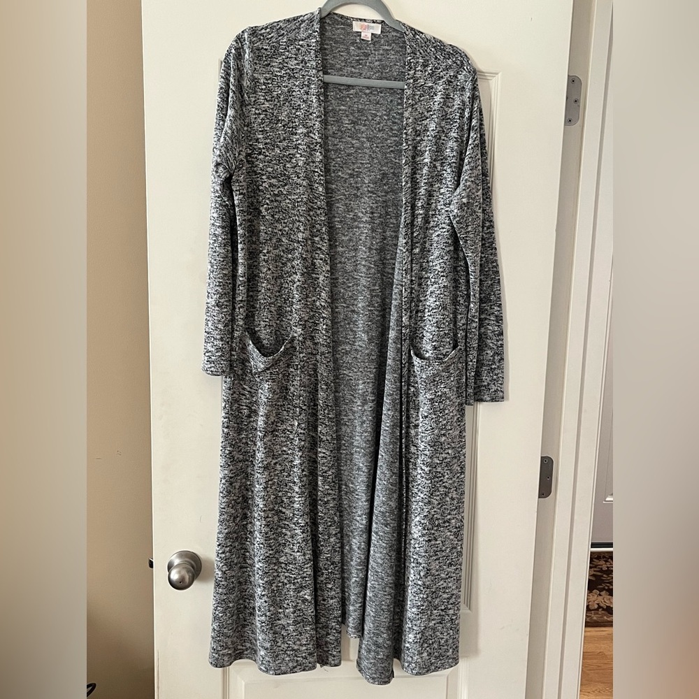 LulaRoe Gray Rayon Blend Cardigan Women’s Size Medium